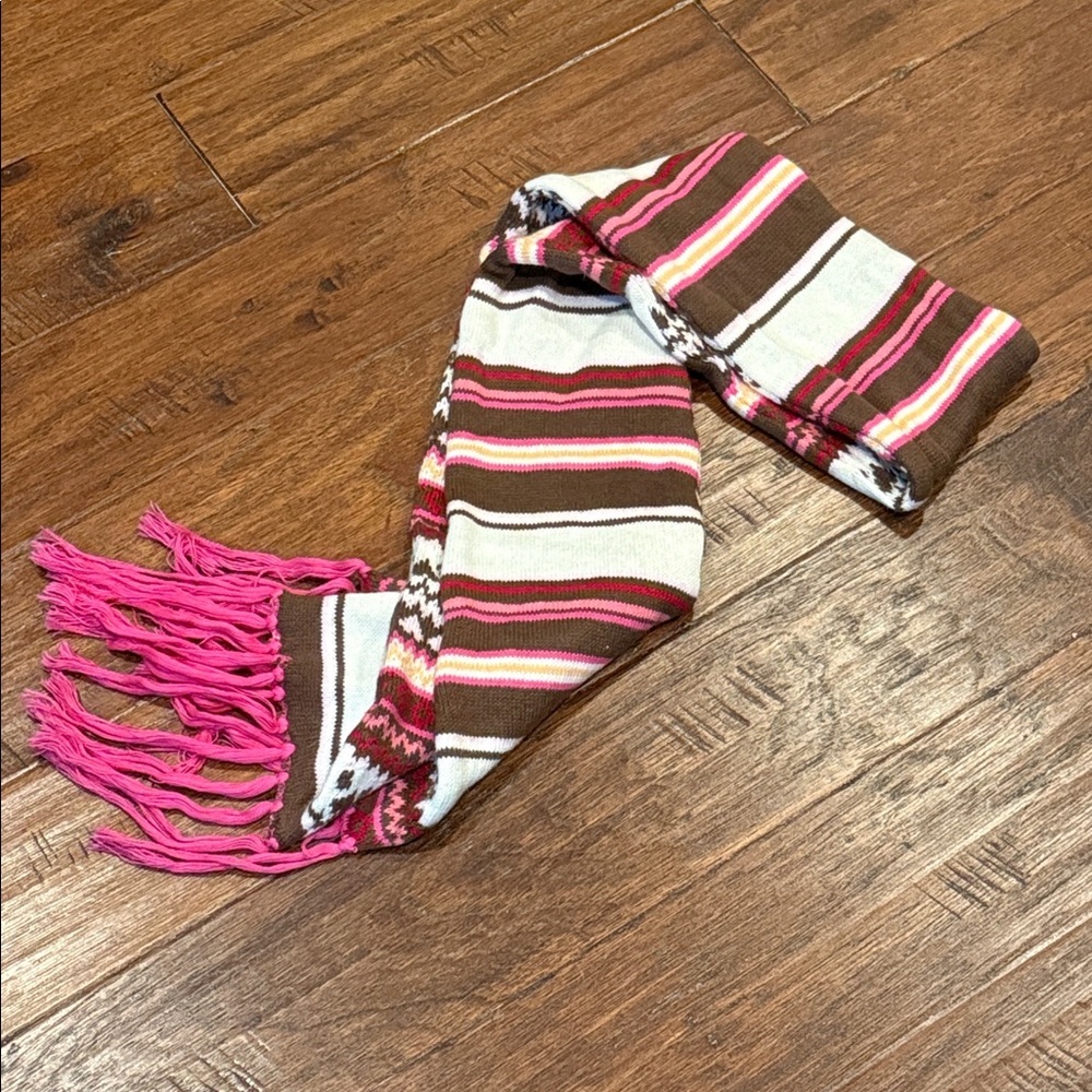 Pink Patterned Aero Scarf - Picture 1 of 4